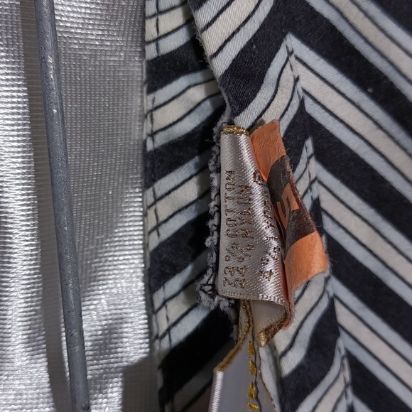 Vintage '90s express diagonal multi striped stretch mini skirt 7/8 - Picture 5 of 8